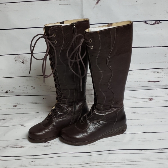 Dansko lace up leather boots sz 36 brown - Picture 3 of 8
